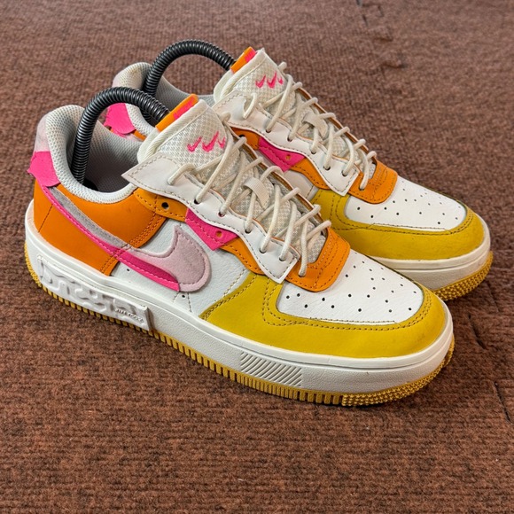 Nike Shoes - B+ gym Nike Fontanka Air Force 1 Yellow Orange Pink White DX2675-100 Womens 7.5